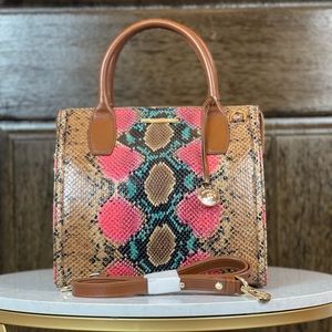 Brahmin Small Caroline Multi Caladesi Satchel Handbag NWT